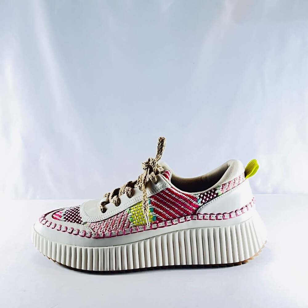 Vita Denae Pink Multi Woven Platform Sneakers NWOT Size 11